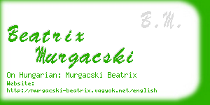 beatrix murgacski business card